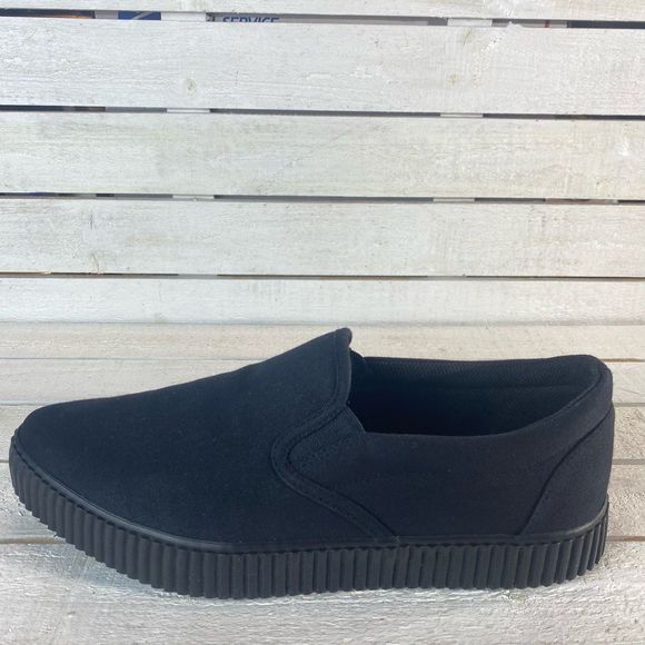 T.U.K. Black Twill Pointed EZ Creeper Slip-on A9487 Men’s Size 8 and Women’s 8.5 - Picture 4 of 9